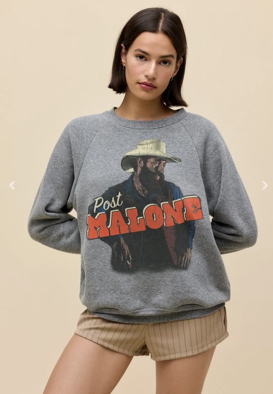 Post Malone Posty Leanin' Vintage Raglan Sweatshirt XS NWT